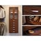 John Louis Home Solid Wood 12in. Deep 5 Drawer and Glass Door Storage Tower Chestnut JLH-412SH-CH-GD - alternate 1